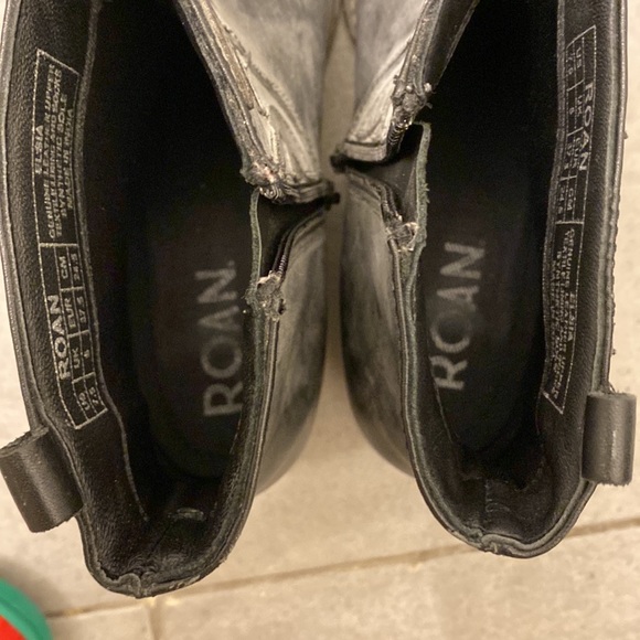 Roan by BED Stu Elisa Cowboy Booties Black White BFS Size 7.5 - Picture 7 of 12